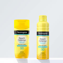 Neutrogena sunscreen used at beach lifestyle scene for family protection