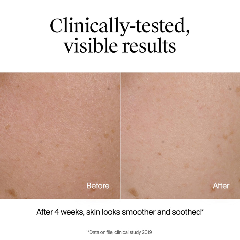Neutrogena splash scene before and after cleansing showing clearer skin benefit