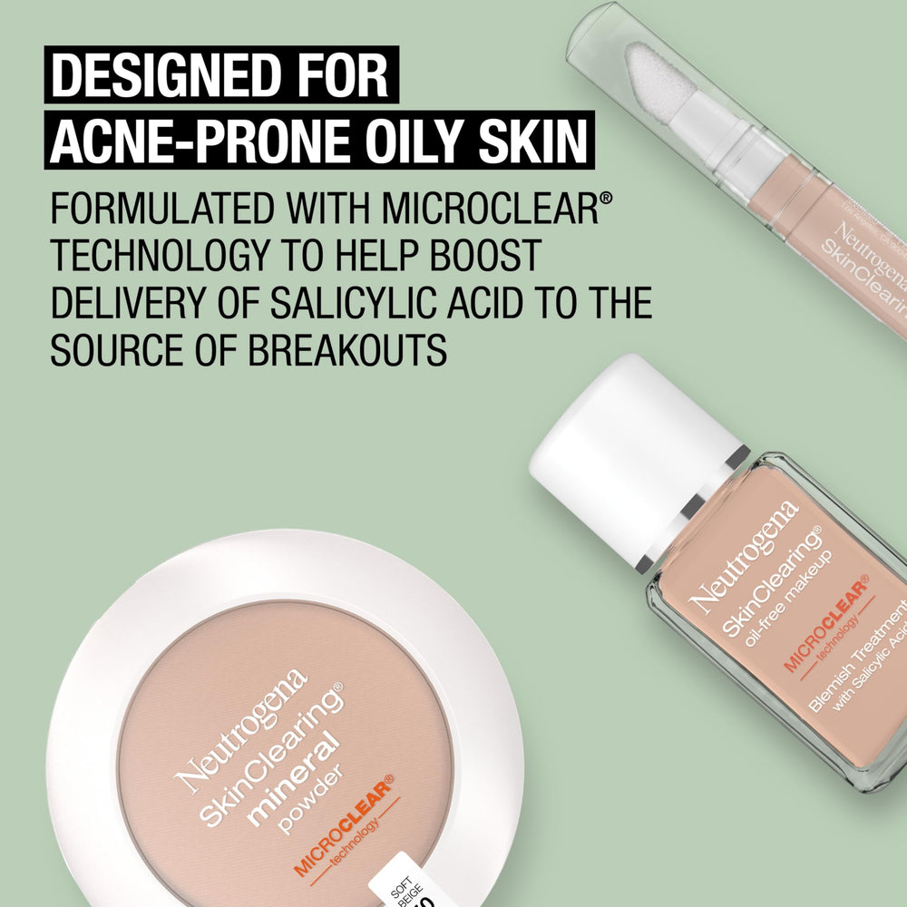 Neutrogena compact beside skincare bottle illustrating seamless routine integration benefits