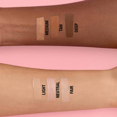 Neutrogena concealer pen application on cheekbone illustrating targeted highlight and seamless blending