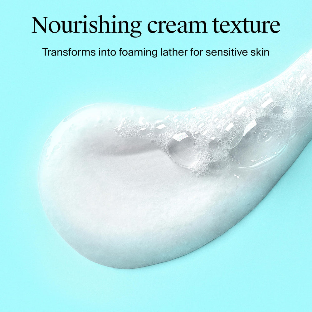 Neutrogena cream texture in palm highlighting creamy feel and gentle skin comfort