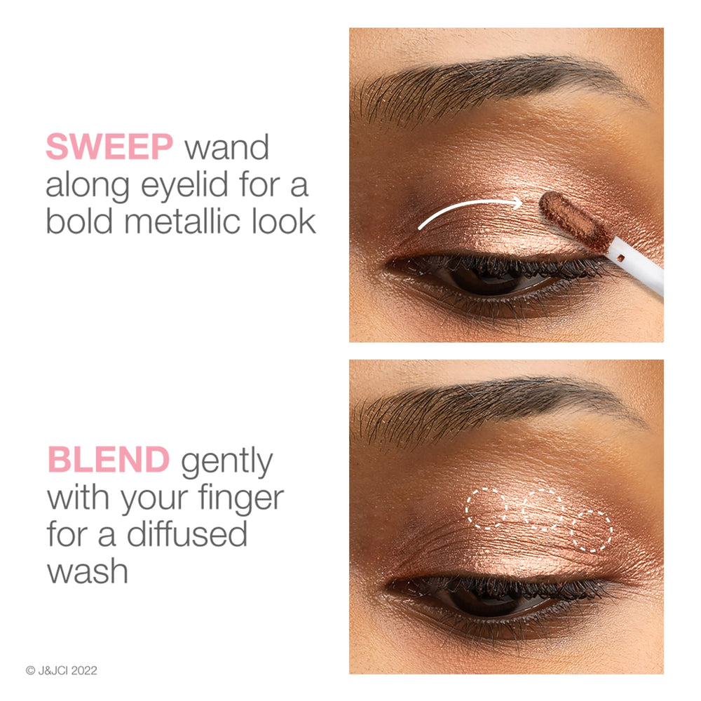 Neutrogena eyeshadow applied on eyelid highlighting crease-resistant wear