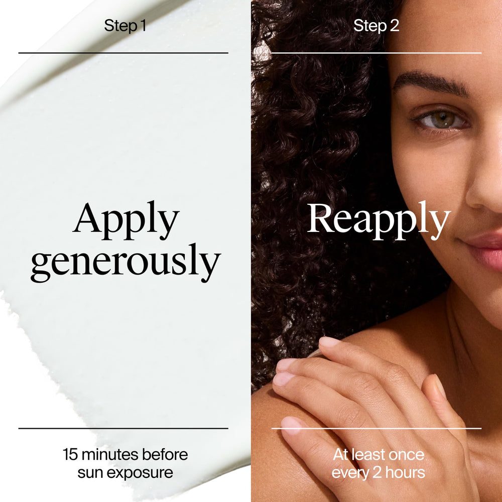 Neutrogena applied to face showing lightweight finish and non-greasy feel