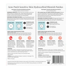 Neutrogena patch next to hand for scale showing size options and targeted use