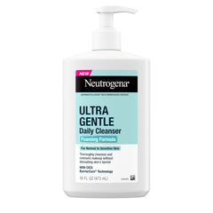 Neutrogena bottle front pump showing product for easy daily dispensing