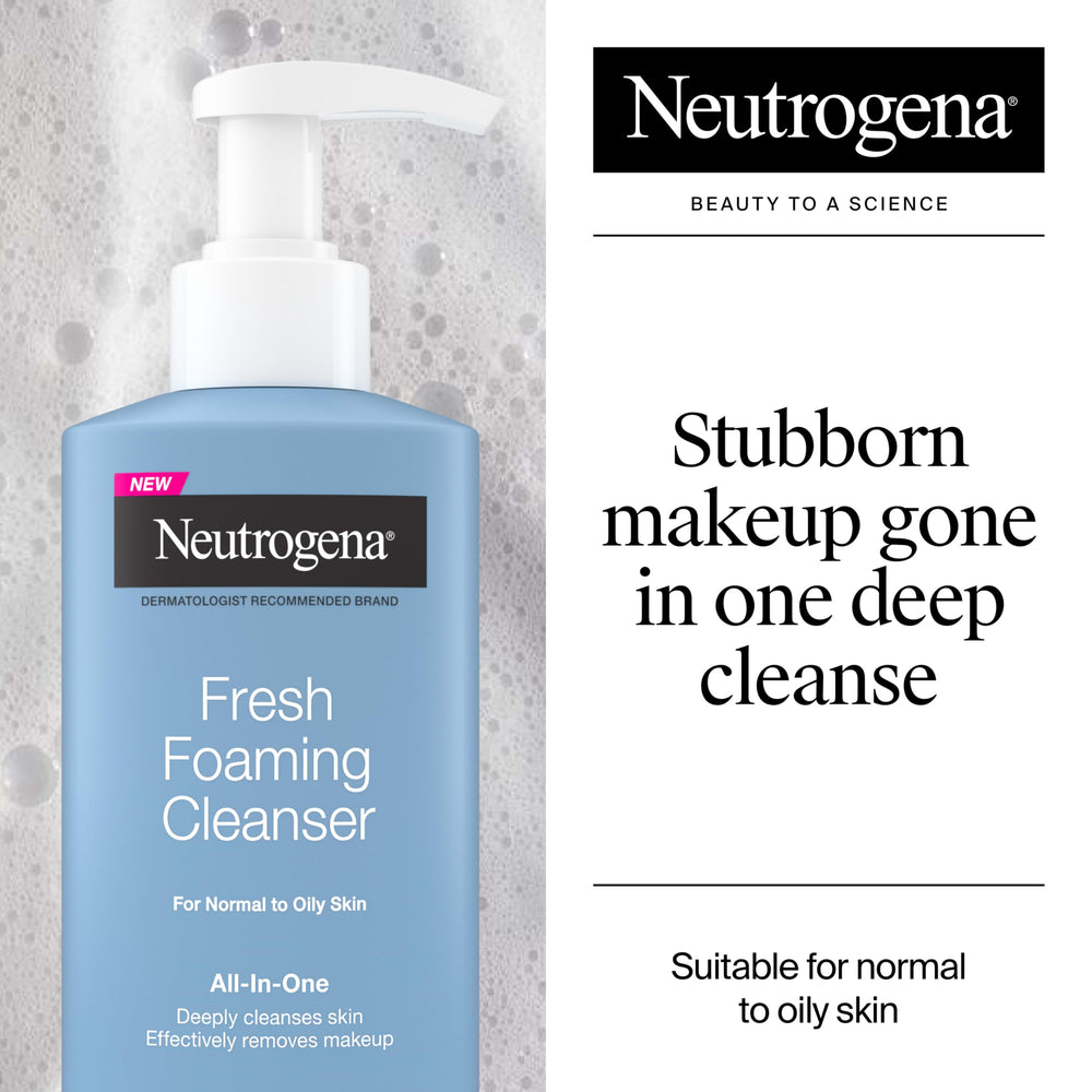 Neutrogena foamy lather texture demonstrating gentle effective cleansing