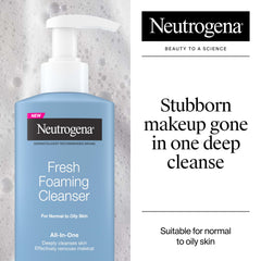 Neutrogena foamy lather texture demonstrating gentle effective cleansing