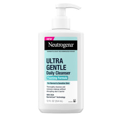 Neutrogena front packaging showing gentle foaming cleanser, clear benefits