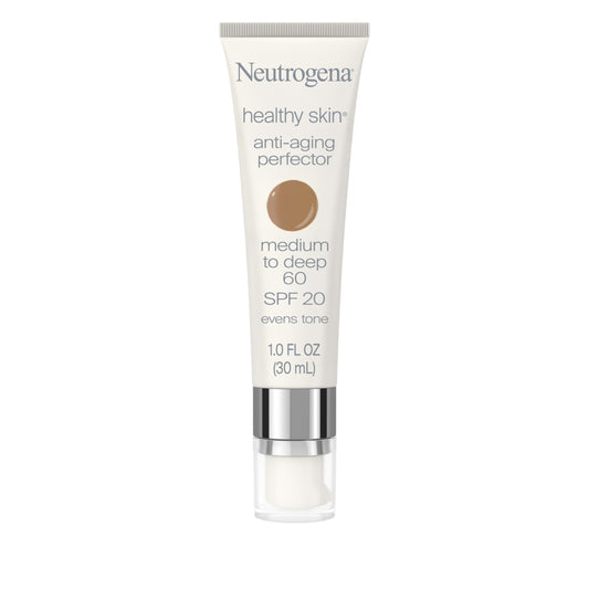 Neutrogena front of tube showing product branding and SPF 20 benefits