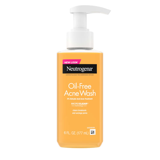 Neutrogena front packaging showing acne wash for clearer skin