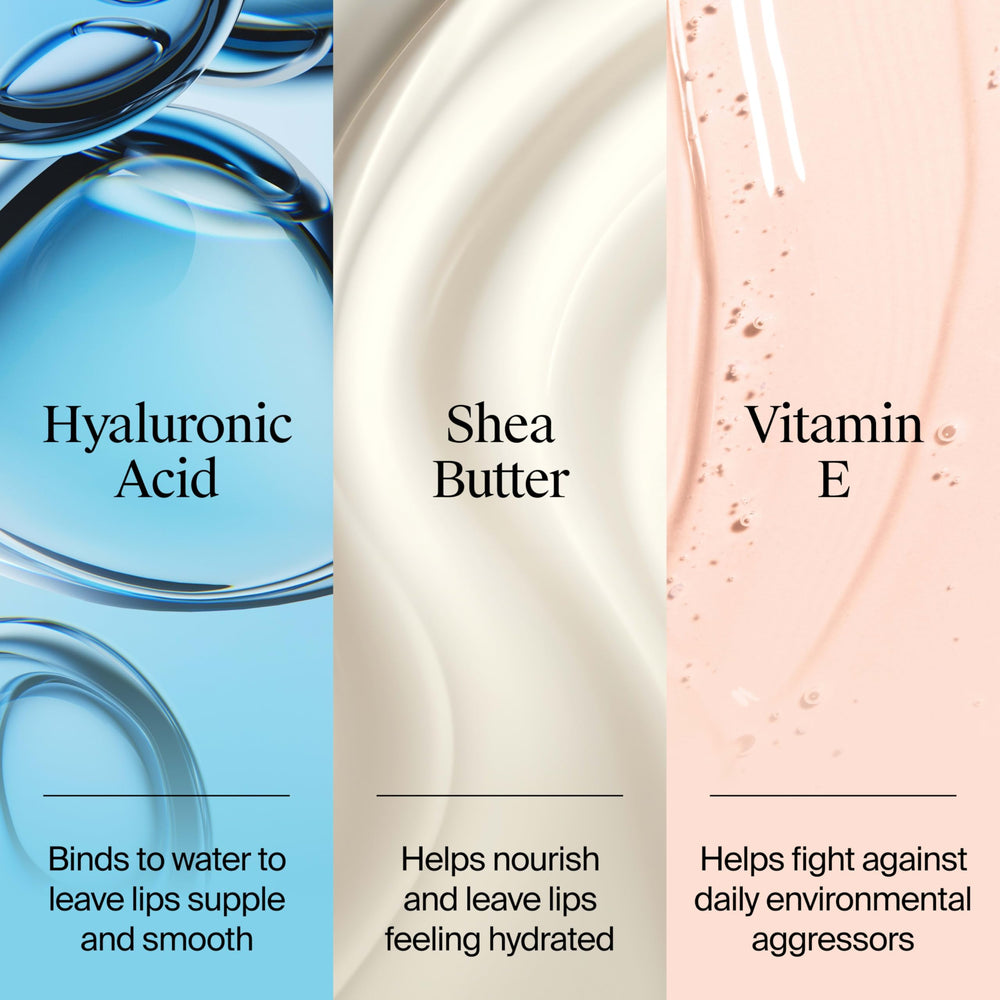 Neutrogena balm being applied to lips for instant hydration and natural sheen