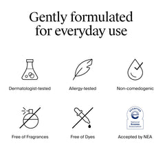 Neutrogena close-up of jar lid and writing emphasizing dermatologist-tested formula