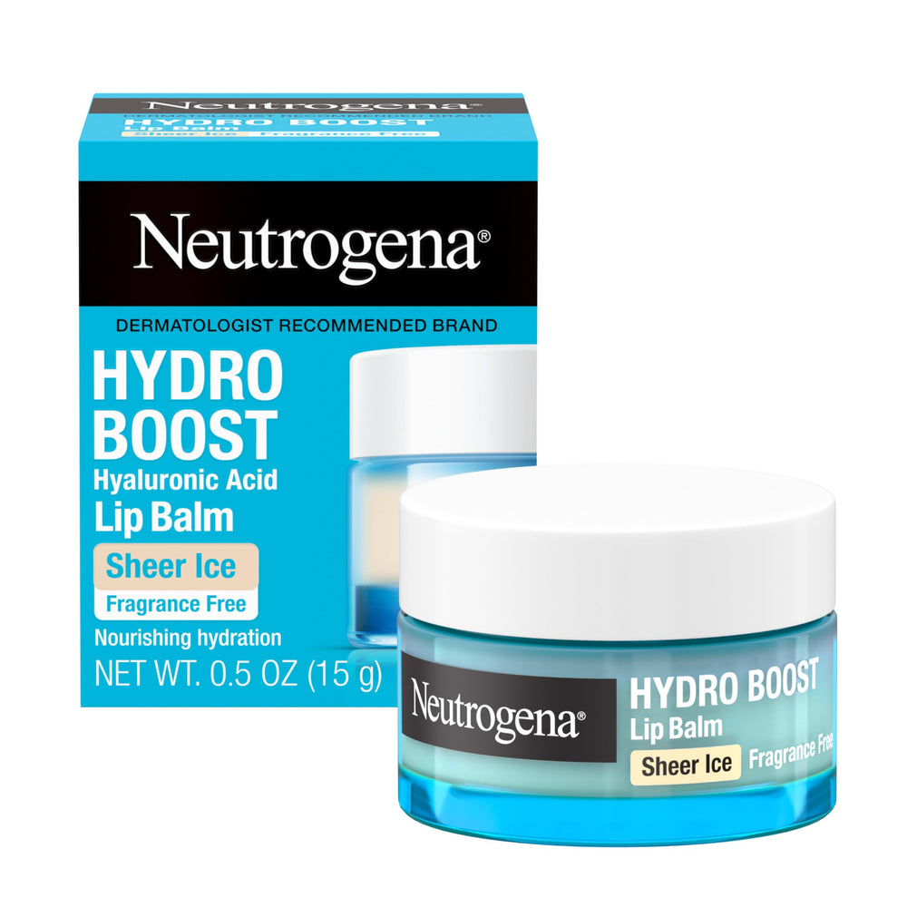 Neutrogena jar front view showing compact hydration balm and travel-friendly size
