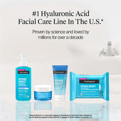 Neutrogena ingredient label highlighting purified hyaluronic acid benefit