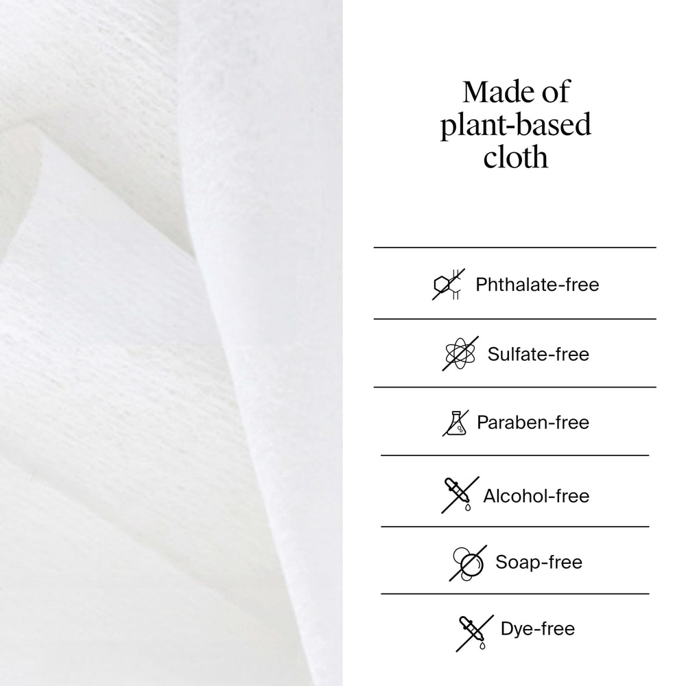 Neutrogena Hydro Boost wipe being used on face for a gentle, no-rinse clean feeling