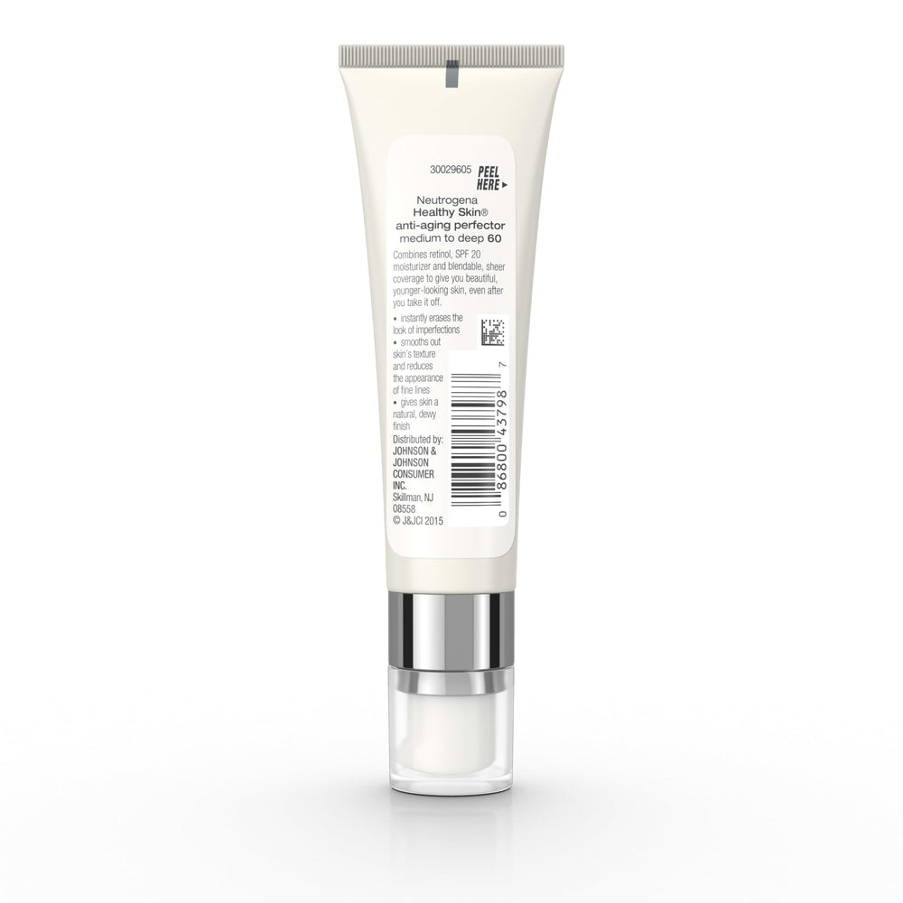 Neutrogena ingredient label closeup highlighting retinol and antioxidant support