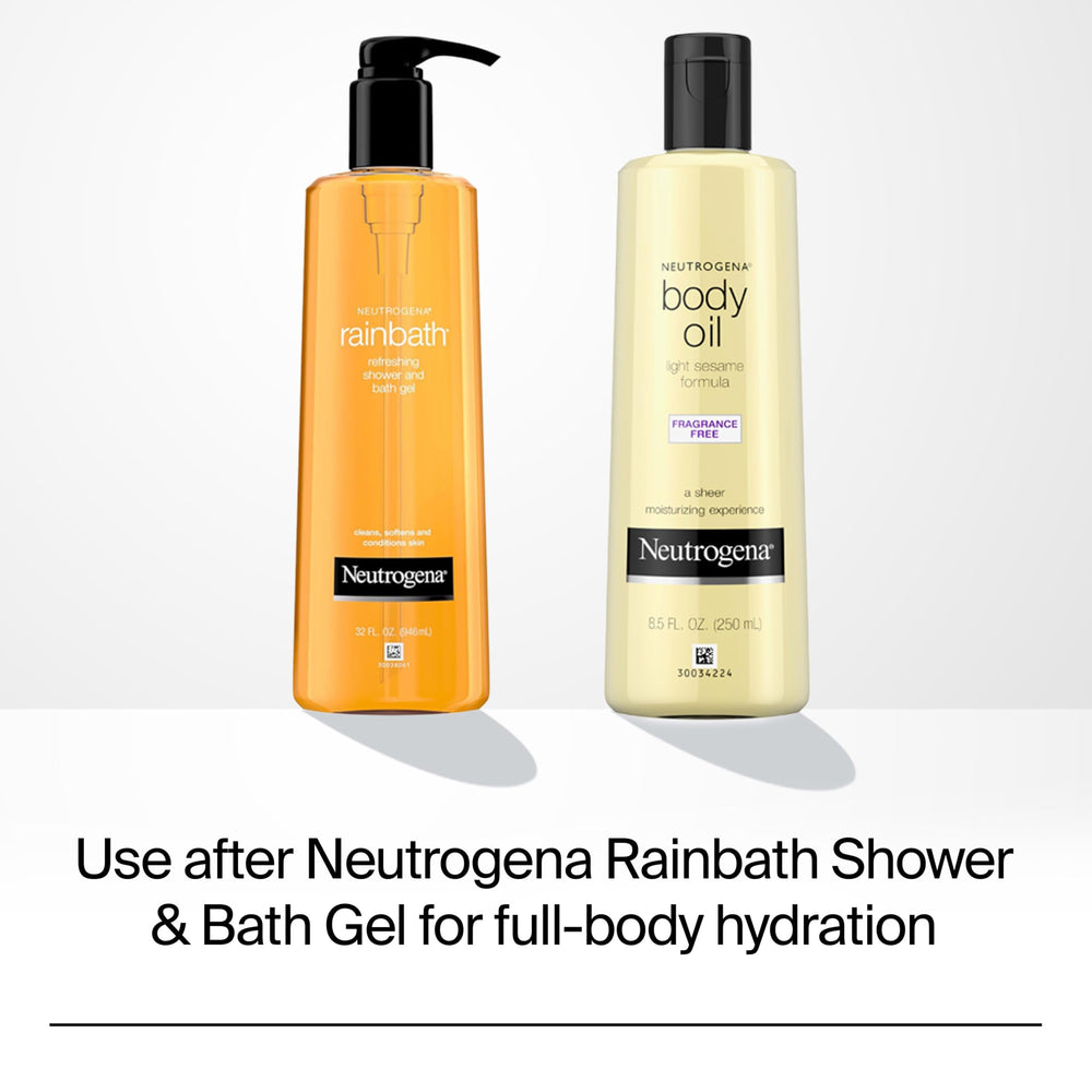 Neutrogena label close detail showing sesame-derived ingredient clarity benefit
