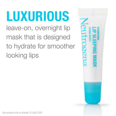 Neutrogena applying mask on lips demonstrating soothing overnight hydration