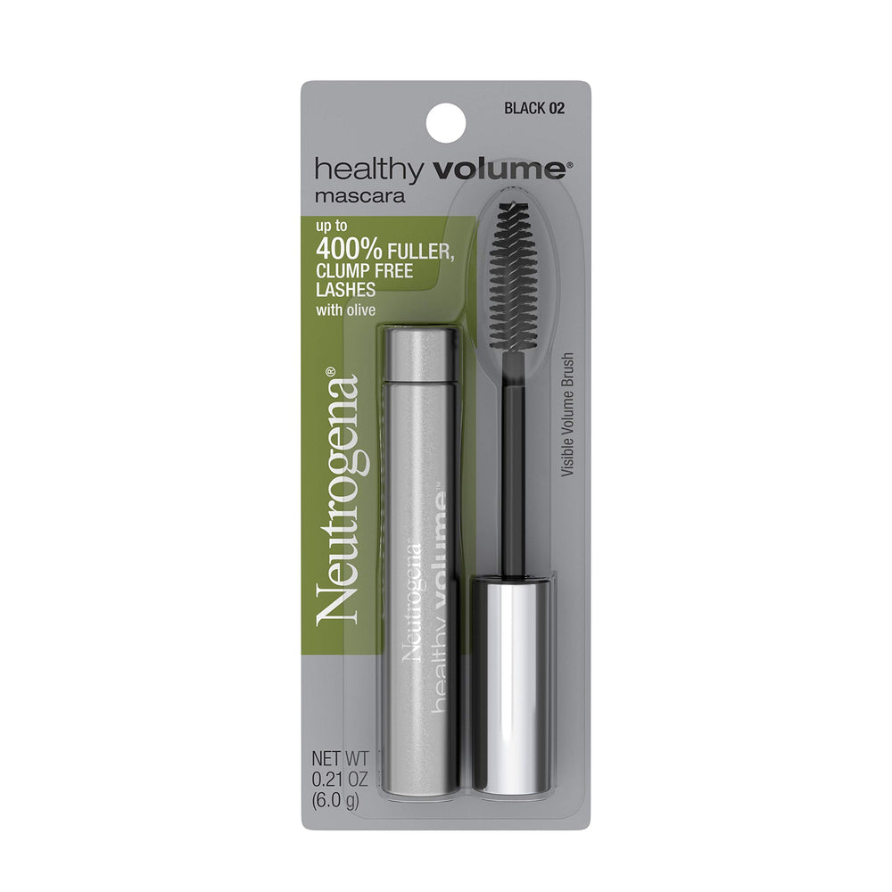 Neutrogena mascara brush close-up demonstrating volume-building design