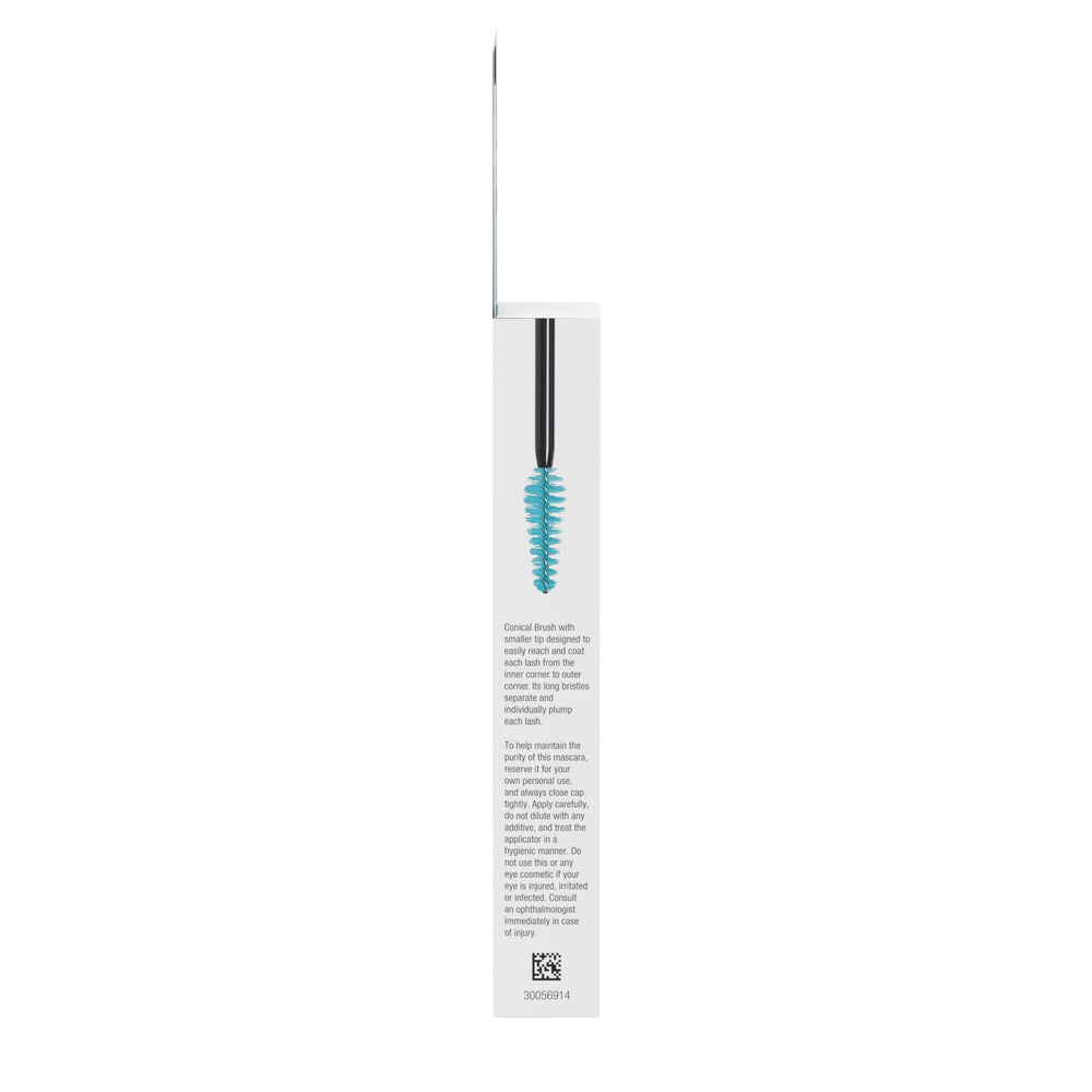Neutrogena mascara on lashes before and after demonstrating visible plumping effect
