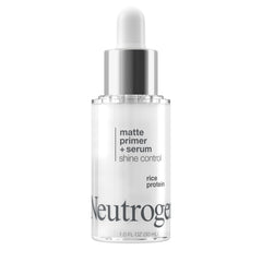 Neutrogena matte finish comparison showing reduced shine and refined skin texture benefit