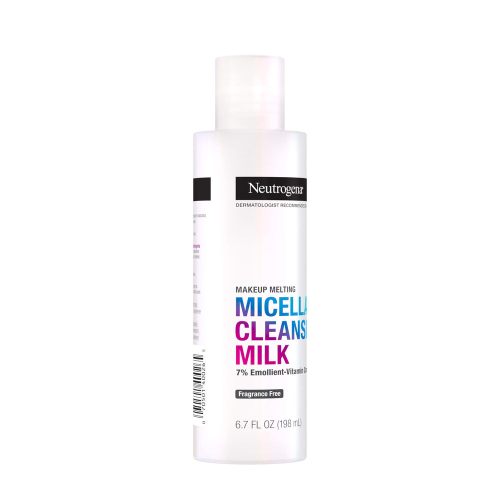 Neutrogena bottle placed on bath counter suggesting easy nightly routine benefit