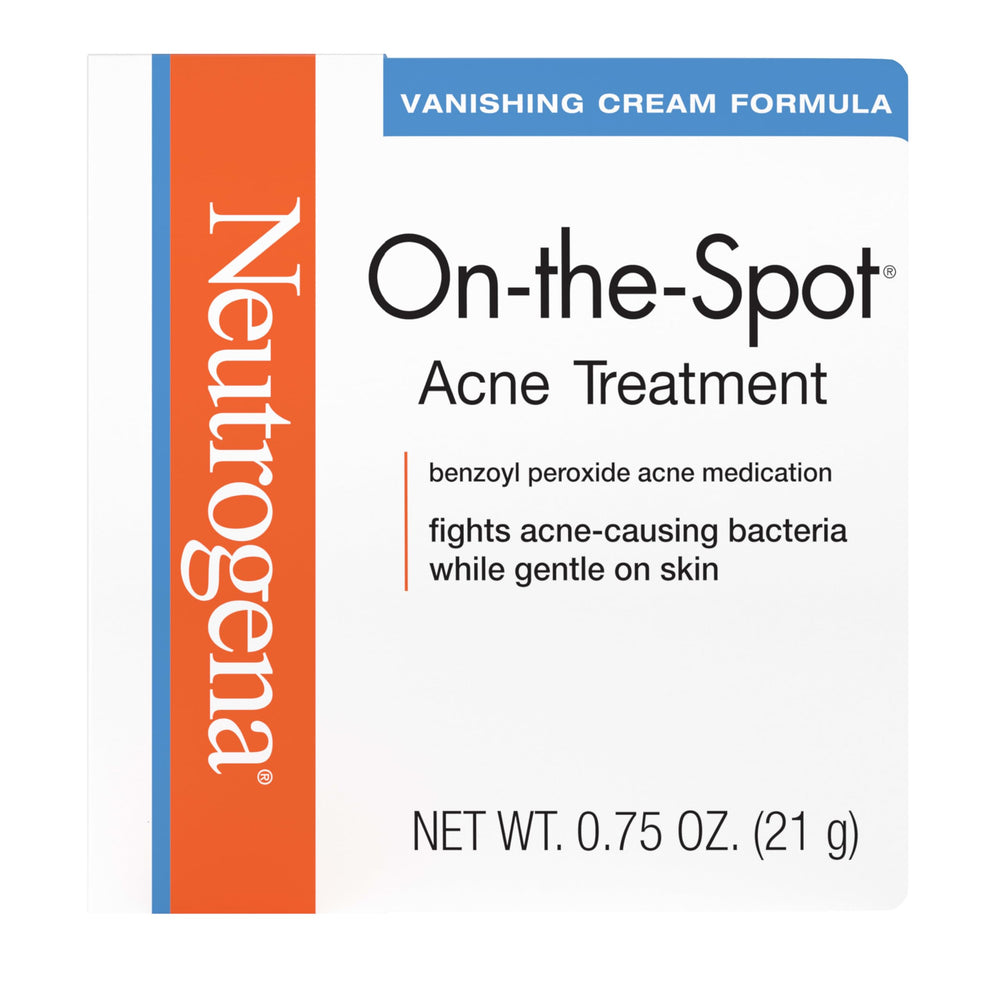 Neutrogena front packaging showing tube and brand benefits for quick acne care