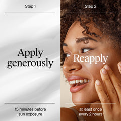 Person applying Neutrogena Age Shield outdoors showing reliable sun protection