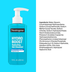 Neutrogena Hydro Boost lineup with cleanser illustrating layered hydration