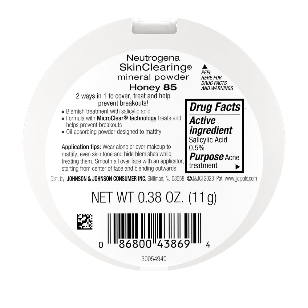 Neutrogena packaging label close-up showing formulation details and ingredient clarity