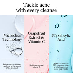 Neutrogena ingredient label close-up showing salicylic acid and formulation details