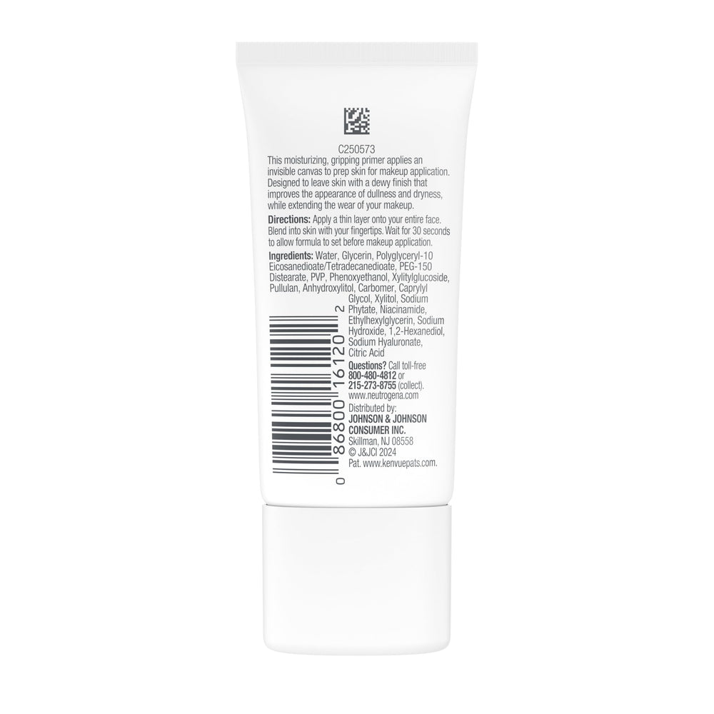 Neutrogena primer beside foundation illustrating pairing and finish