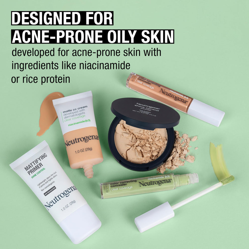 Neutrogena primer on bathroom vanity in lifestyle shot for everyday routine convenience