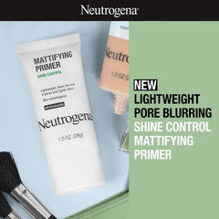 Neutrogena primer pump and cap detail showing easy dispensing and hygienic application