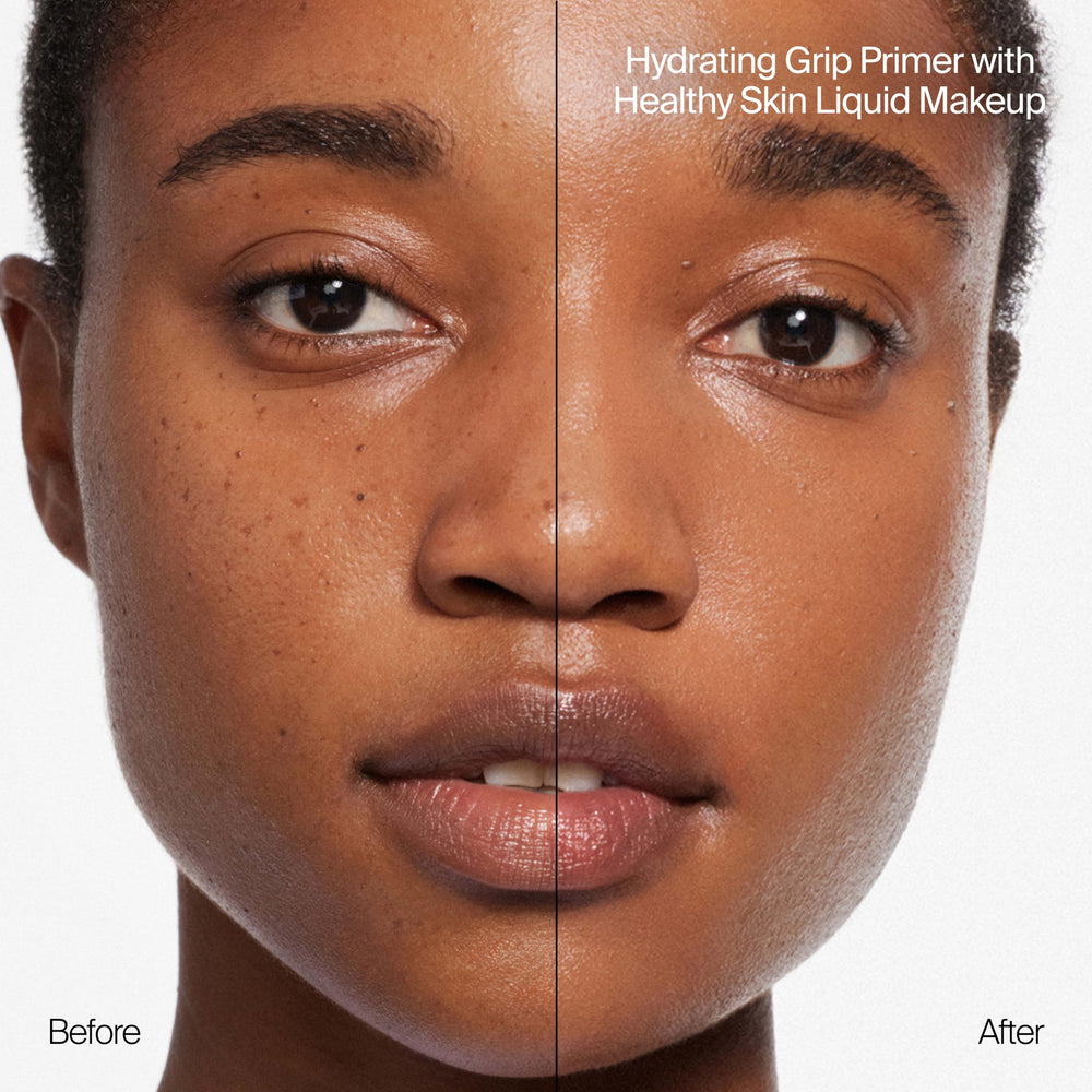 Neutrogena primer next to a ruler showing compact 1 oz size