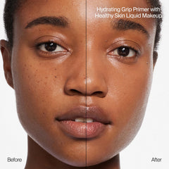 Neutrogena primer next to a ruler showing compact 1 oz size