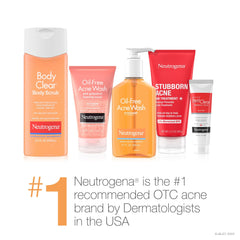 Neutrogena bottle with aloe and chamomile to soothe skin after exfoliation