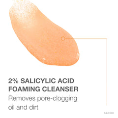 Neutrogena pump dispensing gel into hand for quick foaming lather