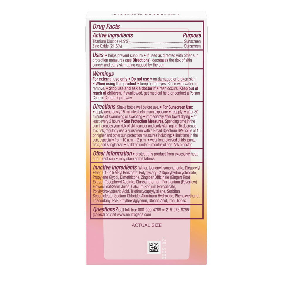 Neutrogena travel-size scale comparison showing compact 1.4 fl oz convenience