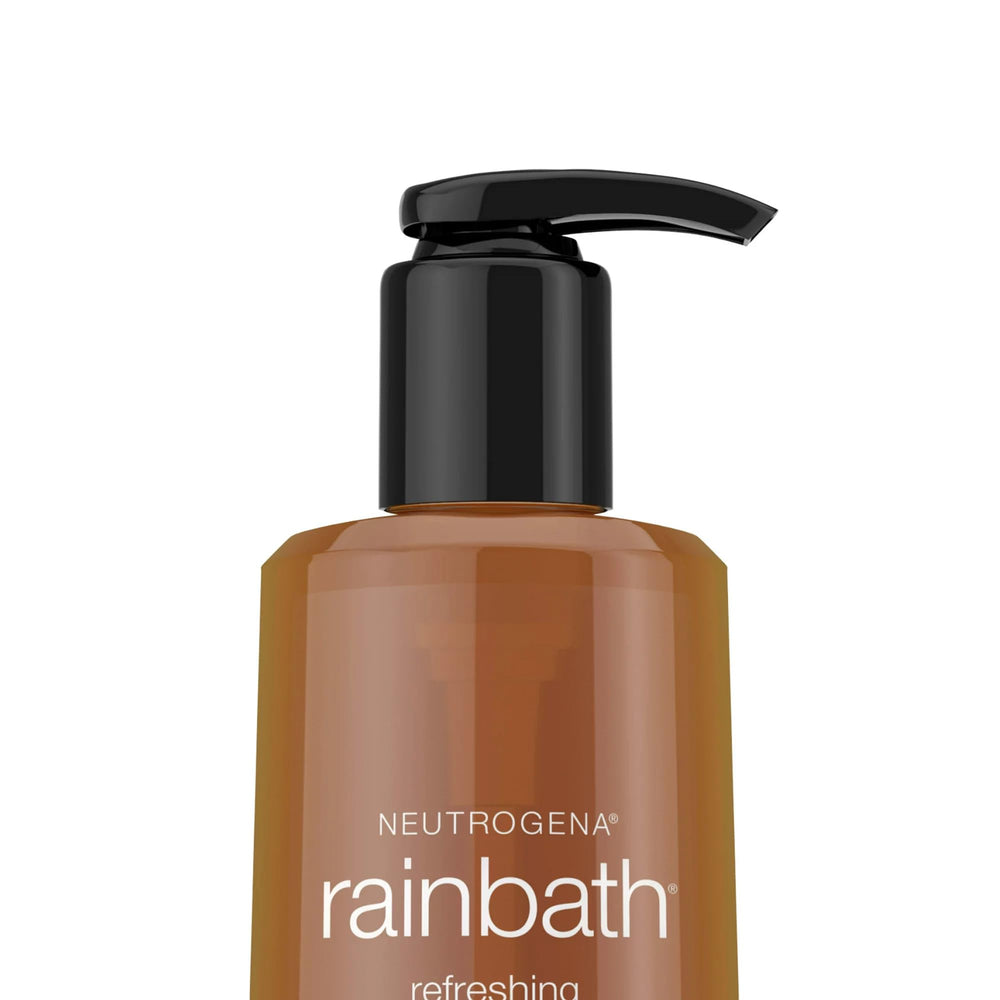 Neutrogena Rainbath in styled bathroom conveying refreshing routine benefit