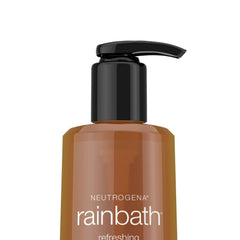 Neutrogena Rainbath in styled bathroom conveying refreshing routine benefit