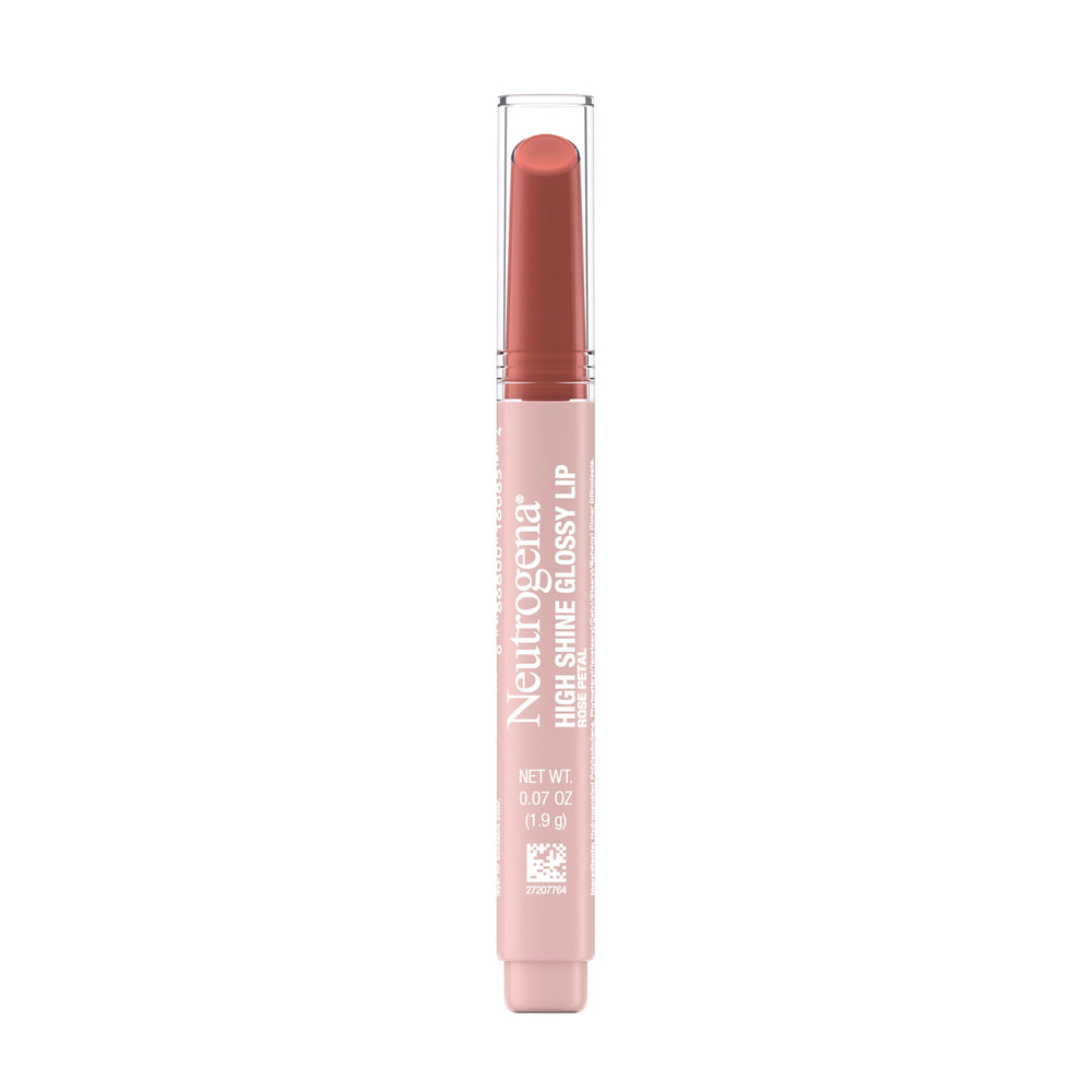 Neutrogena front packaging showing Rose Petal gloss and benefits