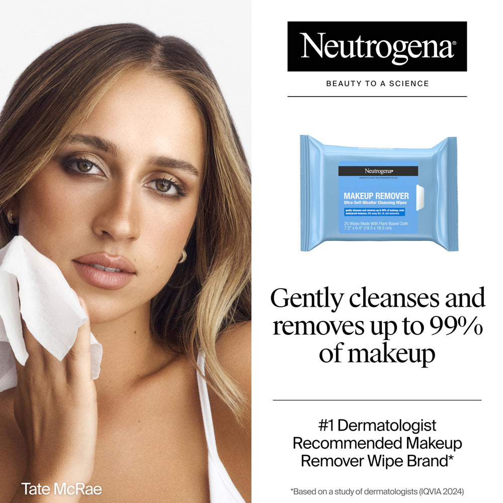 Neutrogena close-up of wipe texture highlighting softness and strength