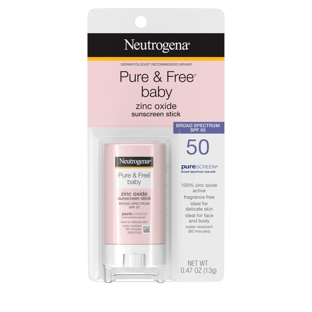 Neutrogena stick front view showing label and compact packaging benefit protection