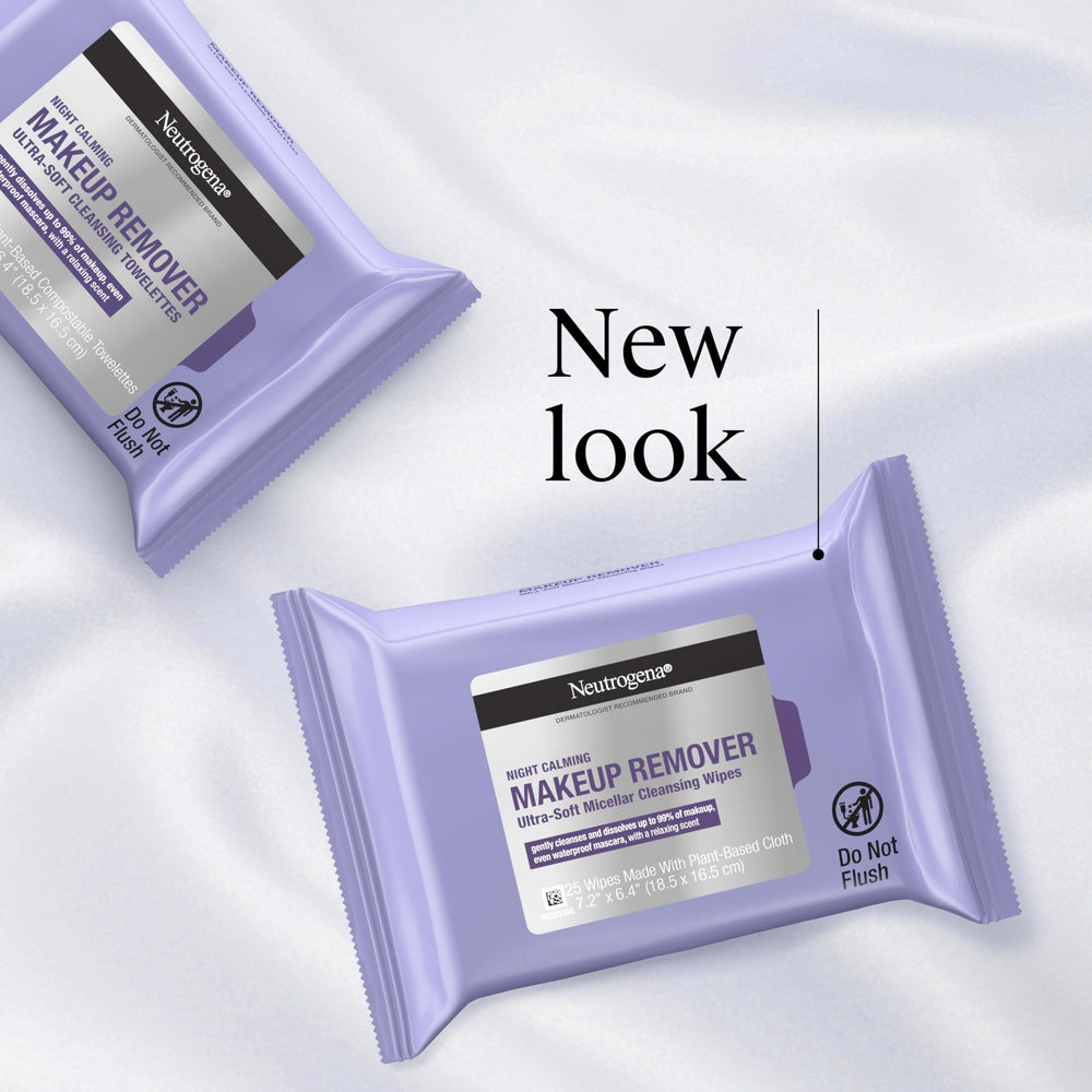 Neutrogena cloth texture close-up, plant-based material for gentle cleansing benefit