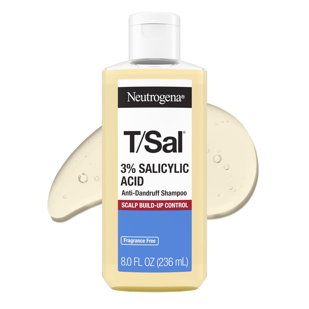 Neutrogena T/Sal front bottle showing clean packaging and product benefit