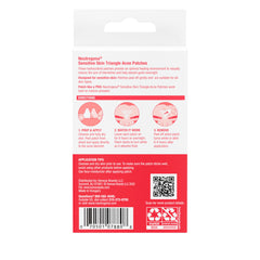 Neutrogena usage card and patches arranged to show simple step-by-step instructions
