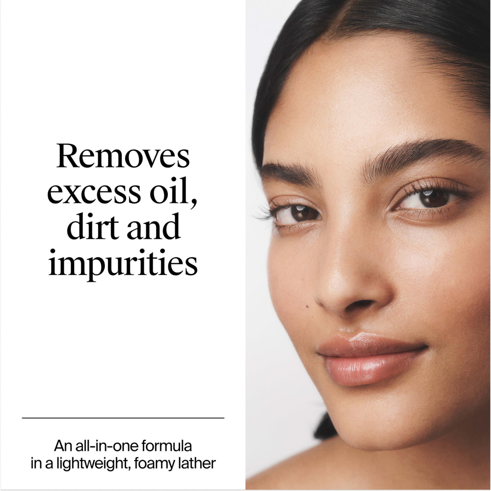 Neutrogena applied to wet face showing quick makeup removal benefit