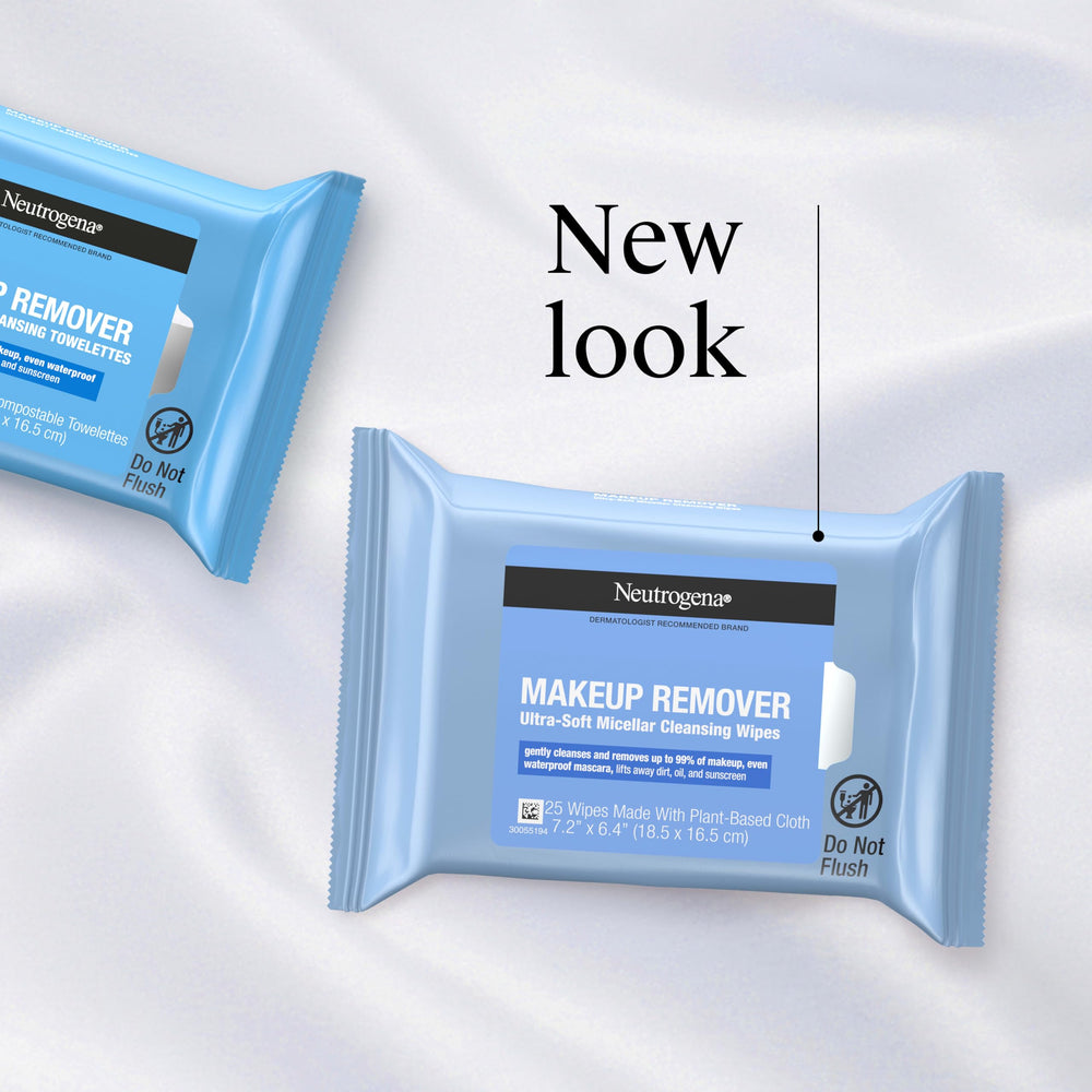Neutrogena wipe removing waterproof mascara from eye area safely