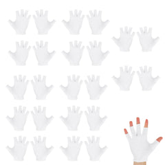 NEVTORAU front view of a pair of white cotton gloves showing clean soft fabric for comfortable hydration